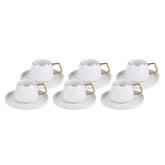 Karaca Saturn ensemble de tasses à café pour 6 personnes or